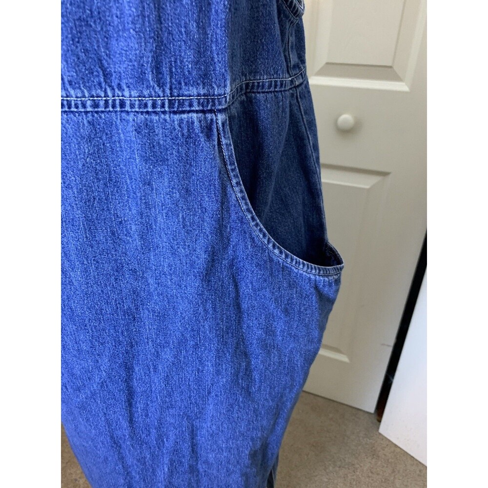Vtg Sophia Rose Denim Dress Jumper Womens Y2K 90s Cottagecore Farm 14P Fits  S/M - Picture 3 of 16